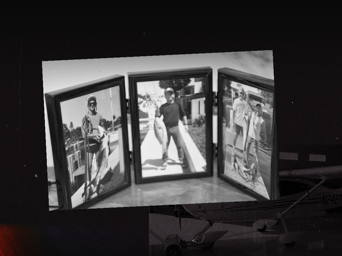 Triptych frame of black and white photographs