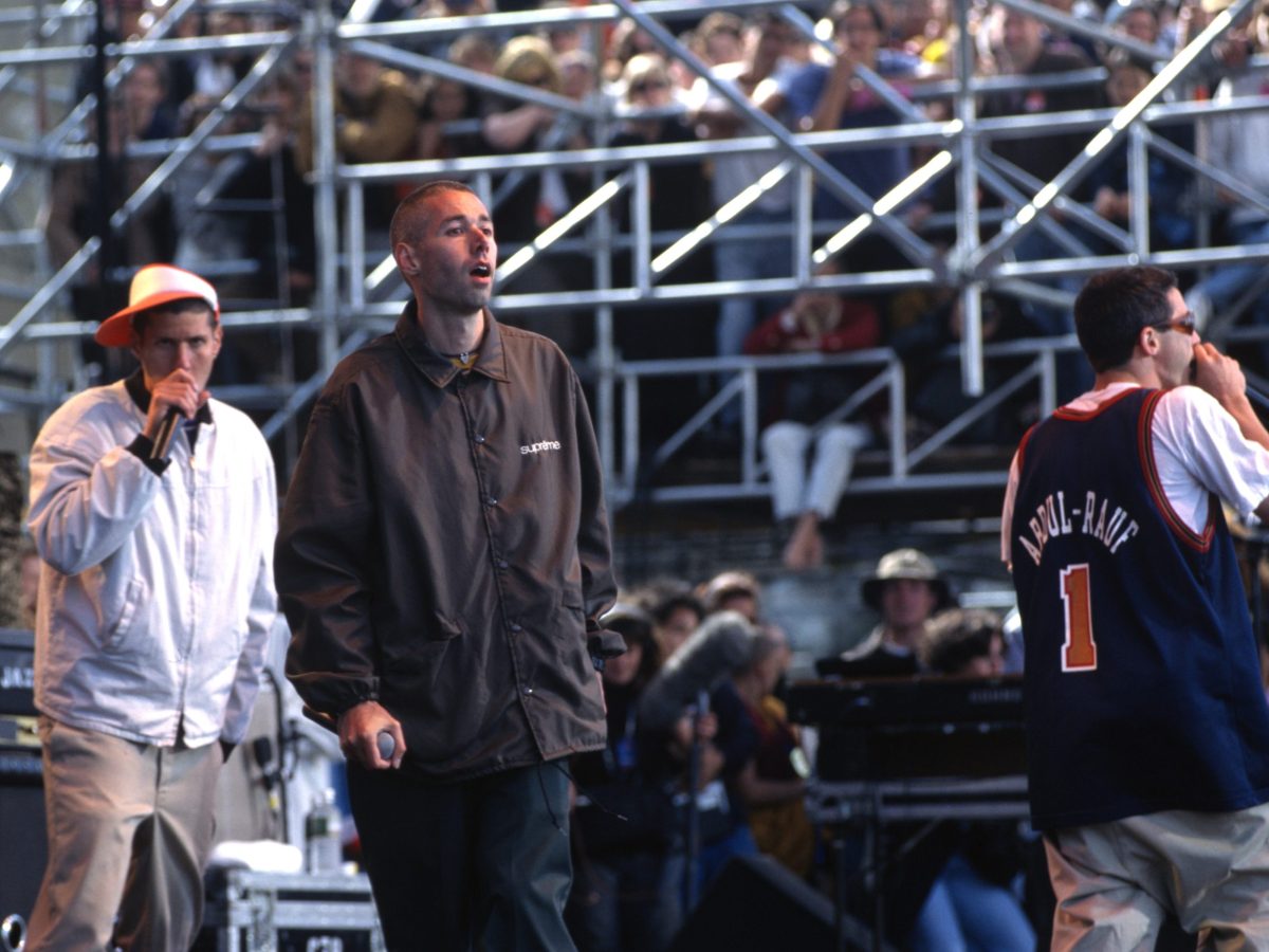 The Beastie Boys performing on stage